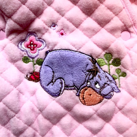 Disney Eeyore pink quilted Infant snowsuit - Picture 2 of 4